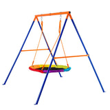 VEVOR Swing Sets for Backyard 40in Saucer Swing Seat A-Frame Metal Stand 440lbs - Extra Image