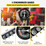 VEVOR Fuel Vacuum Carburetor Synchronize Tool Kit Fuel Vacuum Carburetor Synchronizer carb sync Gauge Set with Rubber Hose - Side View