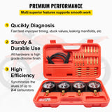 VEVOR Fuel Vacuum Carburetor Synchronize Tool Kit Fuel Vacuum Carburetor Synchronizer carb sync Gauge Set with Rubber Hose - Top-Down View