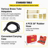 VEVOR Fuel Vacuum Carburetor Synchronize Tool Kit Fuel Vacuum Carburetor Synchronizer carb sync Gauge Set with Rubber Hose - 45-Degree Angle