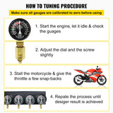 VEVOR Fuel Vacuum Carburetor Synchronize Tool Kit Fuel Vacuum Carburetor Synchronizer carb sync Gauge Set with Rubber Hose - Rear View