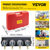 VEVOR Fuel Vacuum Carburetor Synchronize Tool Kit Fuel Vacuum Carburetor Synchronizer carb sync Gauge Set with Rubber Hose - Close-Up Angle