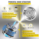 VEVOR Ice Shaver 265LBS/Hour Snow Cone Frozen Ice Shaving Slushie Dessert Maker Stainless Steel Food Grade for Kitchen Home Bars - Rear View