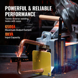 VEVOR Portable Spot Welder, 1/8-inch Thick Spot Welder Machine with 8KVA Input Capacity, Handheld Welding Tip Gun Metal Sheet Spot Welding Machine for Carbon Steel, Aluminum Sheet - Side View