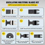 Oscillating Multi Tool Saw Blades Multi Tool Blades 50PCS for Wood Metal