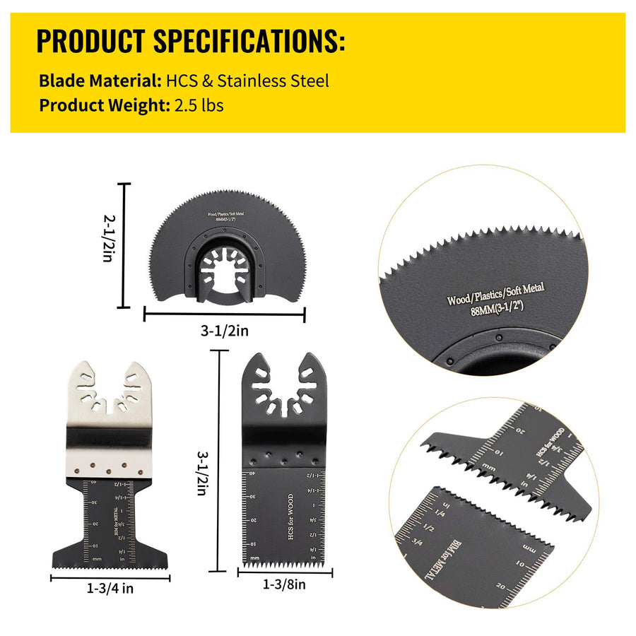 Oscillating Multi Tool Saw Blades Multi Tool Blades 50PCS for Wood Metal