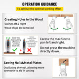 VEVOR 100PCS Oscillating Saw Blades, Quick Release Multitool Blades Kit, HCS Tool Blades for Wood Plastic, Compatible with Dewalt Dremel Fein Worx Bosch Makita Milwaukee - Rear View