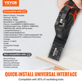 VEVOR 50PCS Oscillating Saw Blades, Universal Quick Release Oscillating Saw Blades, Multitool Tool Blades for Wood Plastic Aluminum, Fit Dewalt Bosch Milwaukee Hitachi Chicago Craftsman - Front View