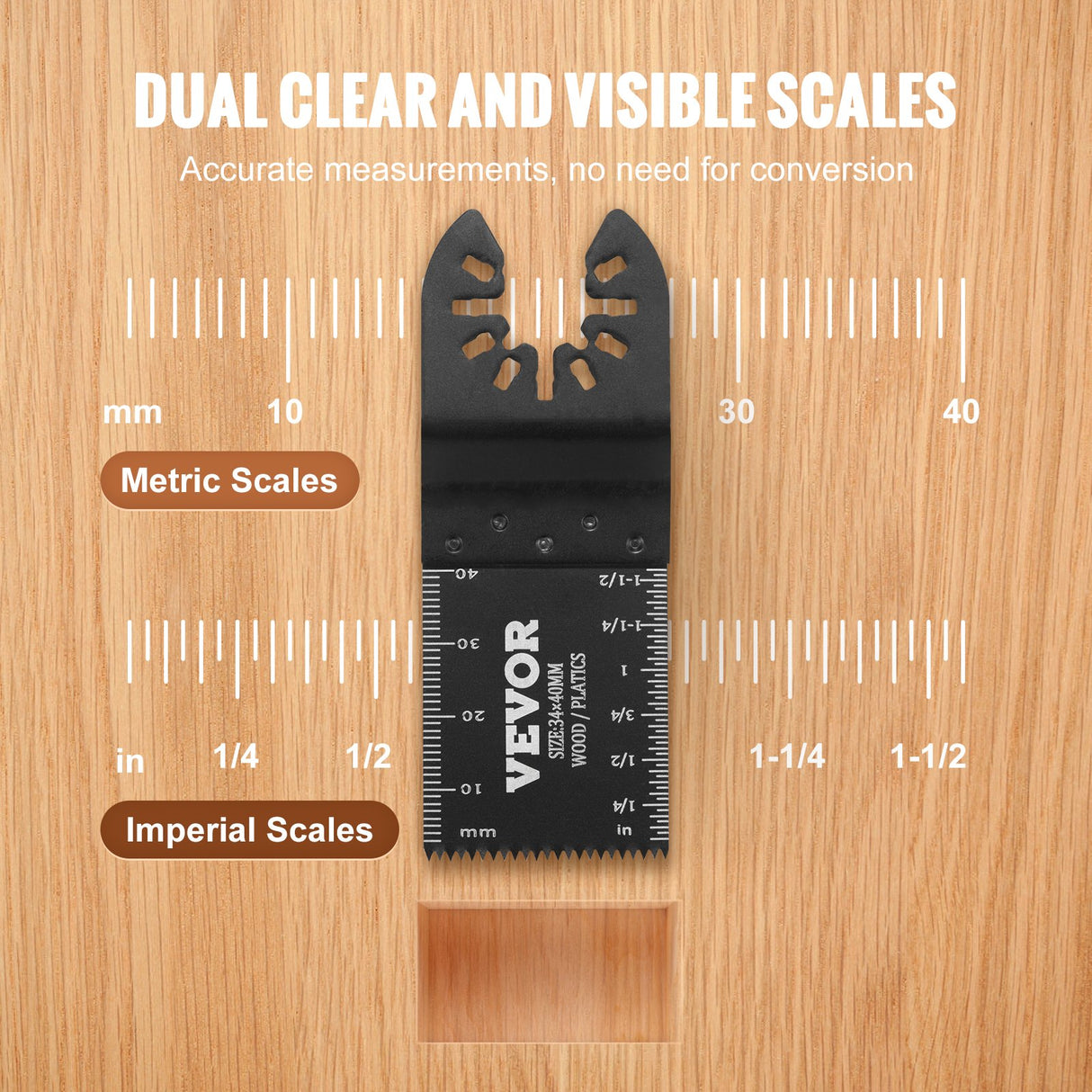 VEVOR 50PCS Oscillating Saw Blades, Universal Quick Release Oscillating Saw Blades, Multitool Tool Blades for Wood Plastic Aluminum, Fit Dewalt Bosch