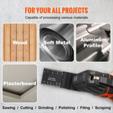VEVOR 50PCS Oscillating Saw Blades, Universal Quick Release Oscillating Saw Blades, Multitool Tool Blades for Wood Plastic Aluminum, Fit Dewalt Bosch Milwaukee Hitachi Chicago Craftsman - Rear View