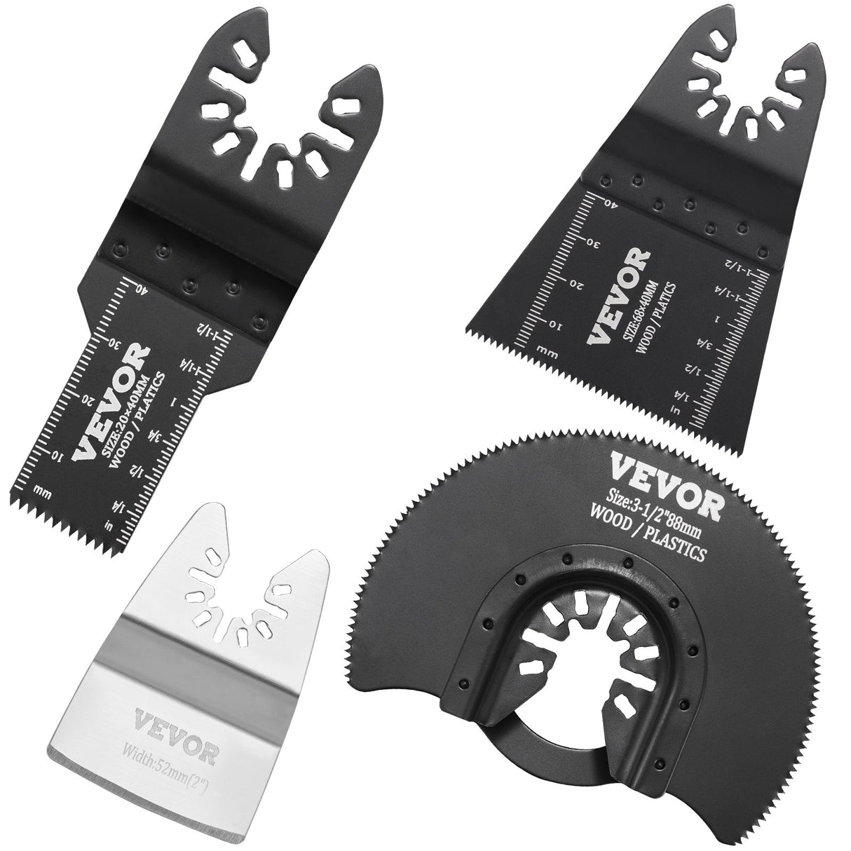 VEVOR 30PCS Multi Tool Blades Kits, Universal Quick Release Oscillating Saw Blades, 8 Types Wood Metal Plastic Oscillating Tool Blades, Fit Dewalt Bosch Milwaukee Hitachi Chicago Craftsman
