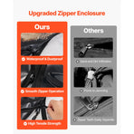 Cab Enclosure Upper Doors, Compatible with Polaris RZR XP 1000/XP Turbo 2014-2023, Soft Upper Doors, Windproof Upgraded Zipper UTV Soft Side Window Kit, Work with Side Mirrors and Windshields