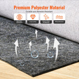 VEVOR Rug Pad Without Slip Resistance, Protective Cushioning Carpet Pad, 9' x 12', 1/4