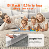 VEVOR Rug Pad Without Slip Resistance, Protective Cushioning Carpet Pad, 9' x 12', 1/4