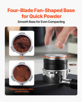 VEVOR 53mm Coffee Distributor 2-in-1 Adjustable Espresso Distributor for Home - Top-Down View