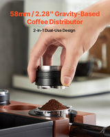 VEVOR 58mm Coffee Distributor 2-in-1 Adjustable Espresso Distributor for Home - Front View