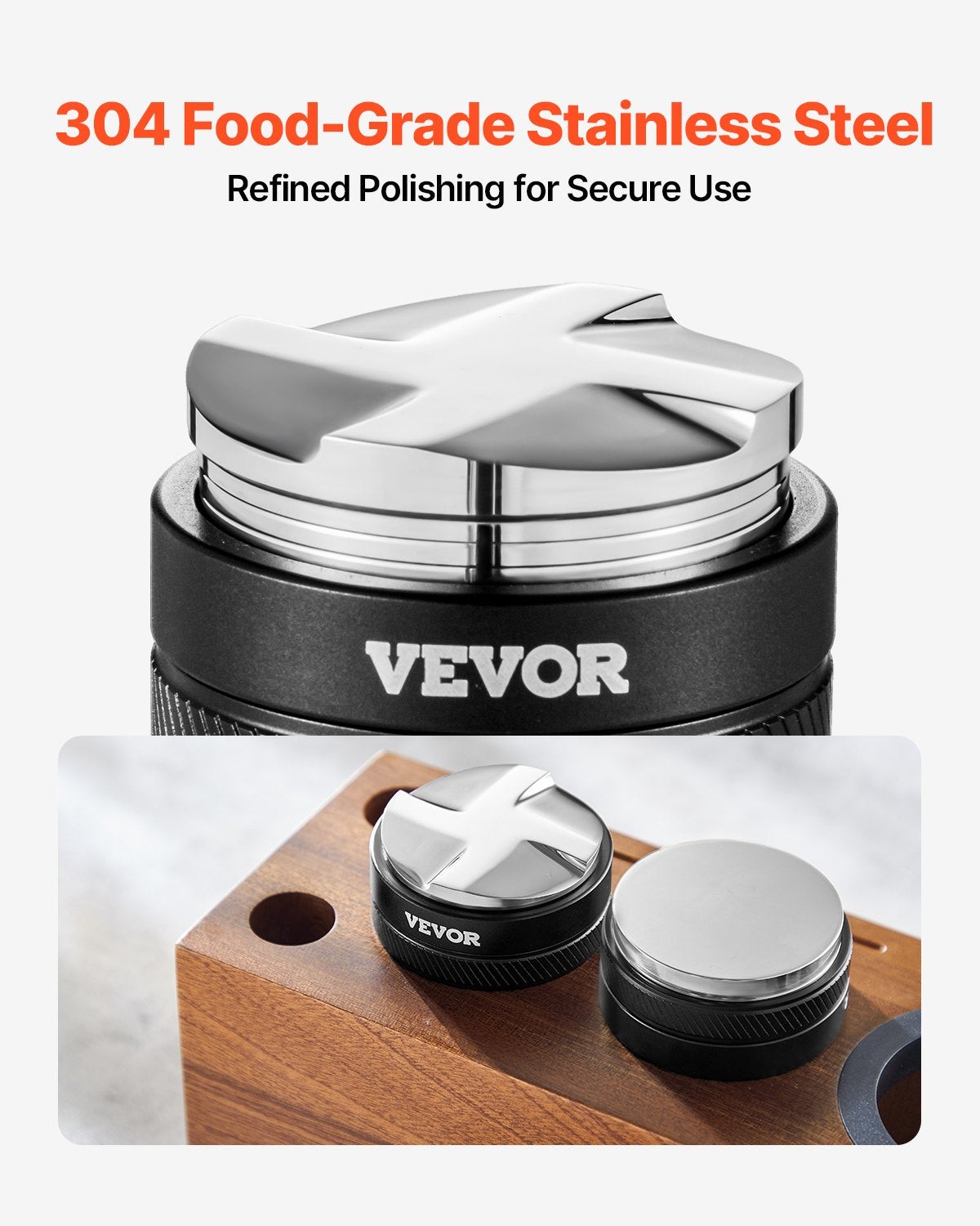 VEVOR 58mm Coffee Distributor 2-in-1 Adjustable Espresso Distributor for Home