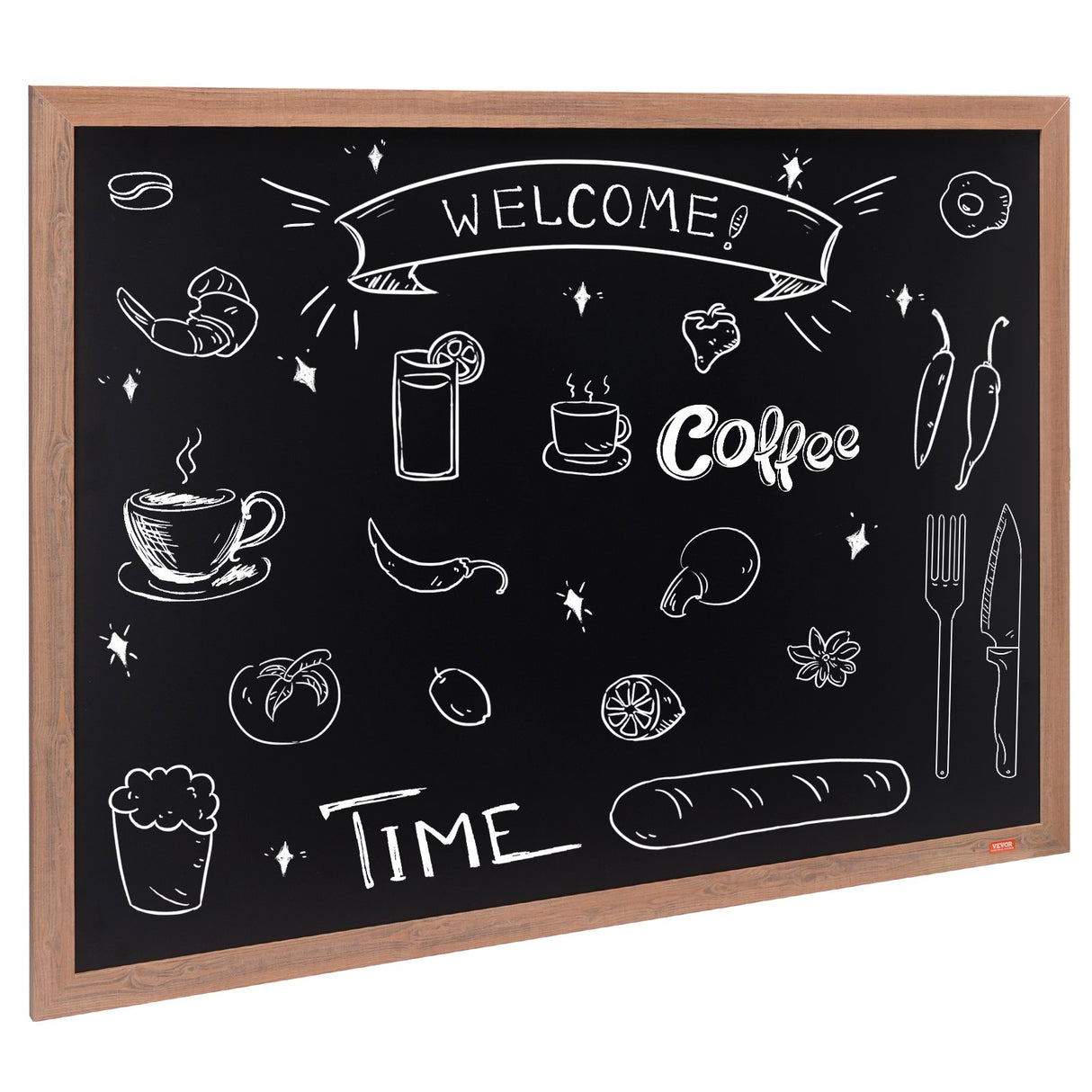 VEVOR 35"x46" Rustic Wood Framed Chalkboard Wall Hanging Magnetic Wedding Sign