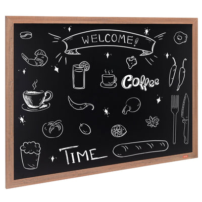 VEVOR 35"x46" Rustic Wood Framed Chalkboard Wall Hanging Magnetic Wedding Sign