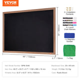 VEVOR 35"x46" Rustic Wood Framed Chalkboard Wall Hanging Magnetic Wedding Sign
