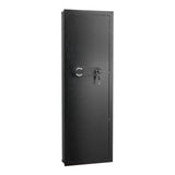 VEVOR Wall Safe, 4-Tier Hidden Wall Mounted Gun Safe with Password & Key, Q235 Cold-Rolled Steel In-Wall Box with LED Lighting, 3 Adjustable Shelves & Key Holders for Money, Jewelry, Passport, Black