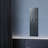 VEVOR Wall Safe, 4-Tier Hidden Wall Mounted Gun Safe with Password & Key, Q235 Cold-Rolled Steel In-Wall Box with LED Lighting, 3 Adjustable Shelves & Key Holders for Money, Jewelry, Passport, Black - Low Angle