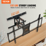 VEVOR Full Motion TV Mount Fits for Most 37-75 inch TVs, Swivel Tilt Horizontal Adjustment TV Wall Mount Bracket with 4 Articulating Arms, Max VESA