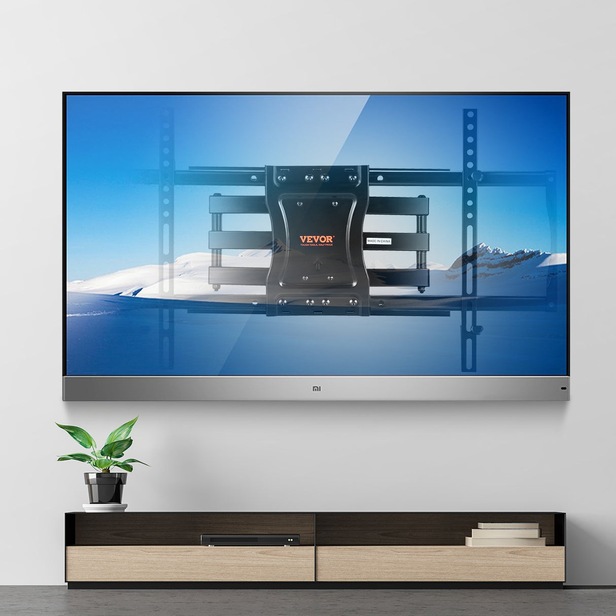 VEVOR Full Motion TV Mount Fits for Most 37-75 inch TVs, Swivel Tilt Horizontal Adjustment TV Wall Mount Bracket with 4 Articulating Arms, Max VESA