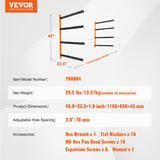 VEVOR Wall Kayak Storage Rack, 4-Capacity Wall Mounted Kayak Holders for Kayak Canoe Paddle Board, Kayak Storage Hooks with Adjustable Padded Arms,