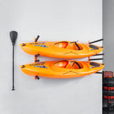 VEVOR Wall Kayak Storage Rack, 4-Capacity Wall Mounted Kayak Holders for Kayak Canoe Paddle Board, Kayak Storage Hooks with Adjustable Padded Arms,