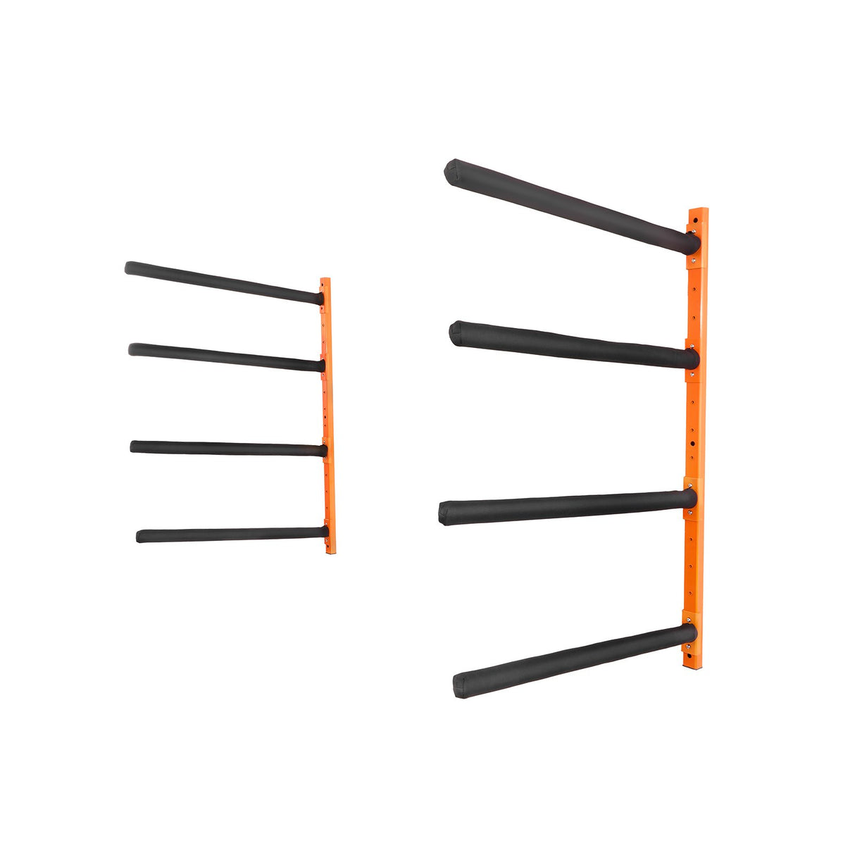 VEVOR Wall Kayak Storage Rack, 4-Capacity Wall Mounted Kayak Holders for Kayak Canoe Paddle Board, Kayak Storage Hooks with Adjustable Padded Arms,
