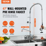 VEVOR Commercial Faucet with Pre-Rinse Sprayer, 47