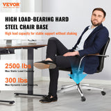 Office Chair Base Replacement, 710 mm 1134 kg Static Load Capacity, Heavy Duty Universal Computer Desk Chair Stool Base Part with Reinforced Metal Legs, Desk Chair Base Replacement Parts, Silver - Front View