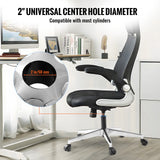 Office Chair Base Replacement, 710 mm 1134 kg Static Load Capacity, Heavy Duty Universal Computer Desk Chair Stool Base Part with Reinforced Metal Legs, Desk Chair Base Replacement Parts, Silver - Side View