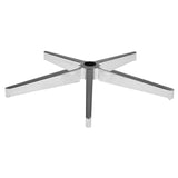 Office Chair Base Replacement, 710 mm 1134 kg Static Load Capacity, Heavy Duty Universal Computer Desk Chair Stool Base Part with Reinforced Metal Legs, Desk Chair Base Replacement Parts, Silver - Extra Image