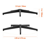 Office Chair Base Replacement, 710 mm, 1134 kg Static Load Capacity, Heavy Duty Universal Computer Desk Chair Stool Base Part with Reinforced Metal Legs, Desk Chair Base Replacement Parts, Black