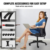 VEVOR Office Chair Base Replacement 710mm Swivel Chair Base 1134kg 100mm Stroke - Rear View