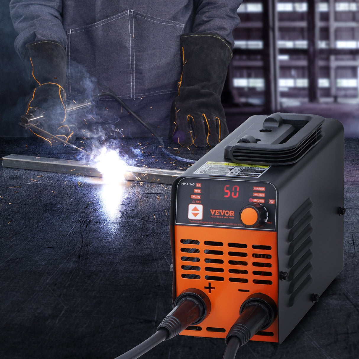 VEVOR ARC Stick Welder 220V 140A Stick/Lift TIG 2-in-1 Welding Machine Hot Start