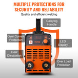 VEVOR ARC Stick Welder 220V 120A 2-in-1 Lift TIG Welding Machine Hot Start - Rear View