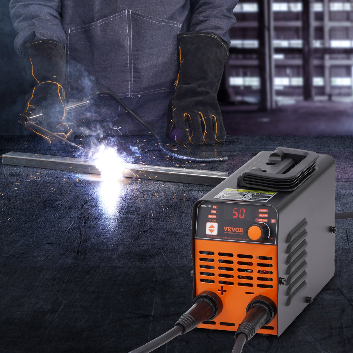 VEVOR ARC Stick Welder 220V 120A 2-in-1 Lift TIG Welding Machine Hot Start