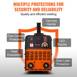 VEVOR ARC Stick Welder 220V 160A 2in1 Lift TIG Welding Machine Hot Start - Rear View