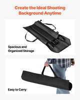 VEVOR Backdrop Stand Background Stand Kit with 2 Tripod for Party & Photo Studio - Close-Up Angle