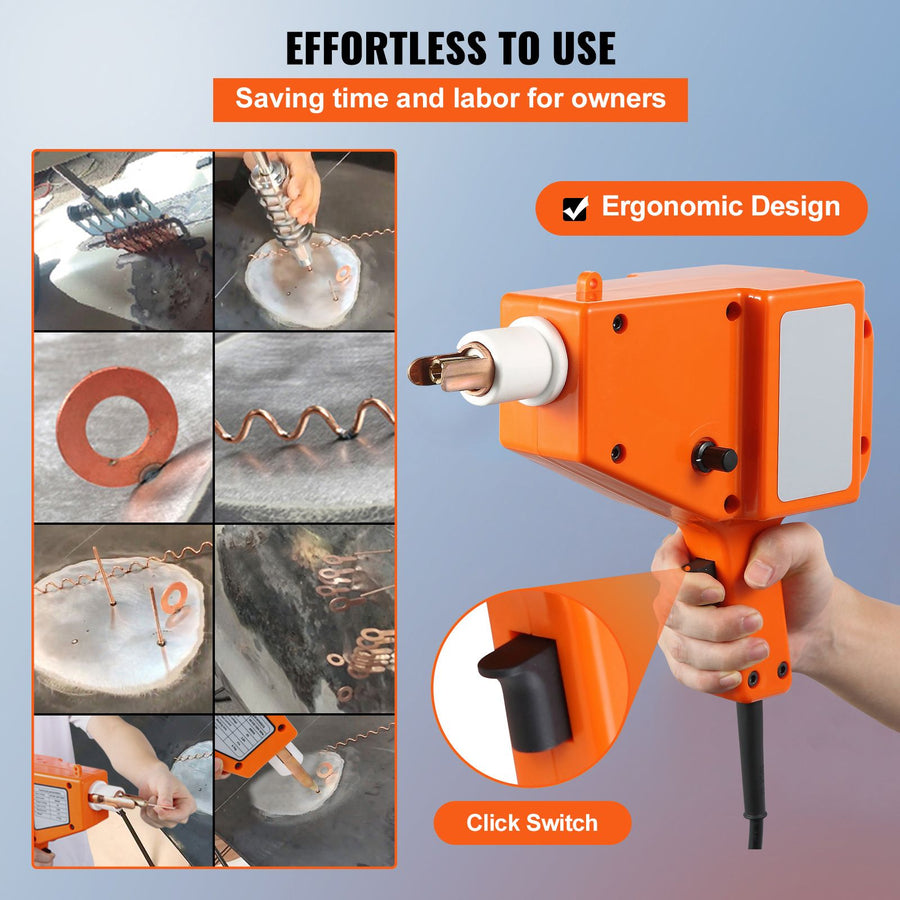 Stud Welder Kit, 5500 Stud Welder Dent Repair Kit, 800VA Spot Welder Stud Kit, Stud Gun Dent Puller Kit with Complete Accessories, Dent Welder Repair for Auto Body Repairing