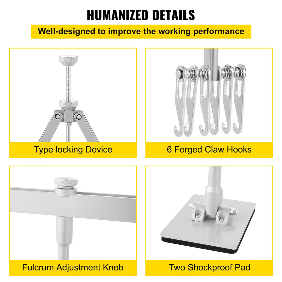 Dent Pull Lever Bar Kit, Car Dent Puller Kit Dent Pull Lever, Fit for Both Aluminum and Steel Dent Pulling (750MM)