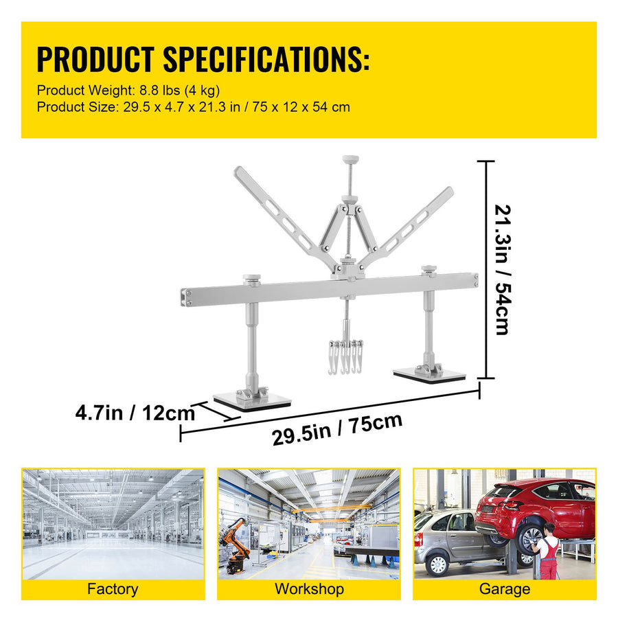 Dent Pull Lever Bar Kit, Car Dent Puller Kit Dent Pull Lever, Fit for Both Aluminum and Steel Dent Pulling (750MM)