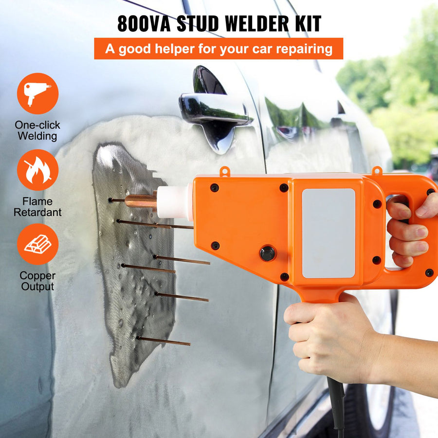 Stud Welder Kit, 1600A Stud Welder Dent Repair Kit, 800VA Spot Welder Stud, 220V Stud Gun Dent Puller Kit with Complete Accessories, Dent Welder Repair for Auto Body Repairing