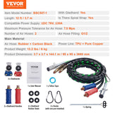 VEVOR 12FT Semi Truck Air Lines Kit with 2PCS Glad Hands, 3-in-1 Air Hoses & 7 Way ABS Electric Power Line, with 2PCS Gladhand Handles, 4PCS Seals and