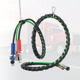 VEVOR 15FT Semi Truck Air Lines Kit, 3-in-1 Air Hoses & ABS Power Line for Semi Truck Trailer Tractor, 7-Way Plug Electrical Cord Cable and Rubber Air Lines Hose Assembly Kit with Hook & Teflon Tape - Low Angle