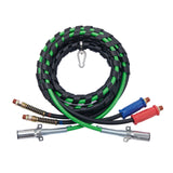 VEVOR 15FT Semi Truck Air Lines Kit, 3-in-1 Air Hoses & ABS Power Line for Semi Truck Trailer Tractor, 7-Way Plug Electrical Cord Cable and Rubber Air