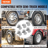 VEVOR Rear&Front Axle Cover Combo Kit ABS Lug Nut Covers with Nut Cover Tools - Front View